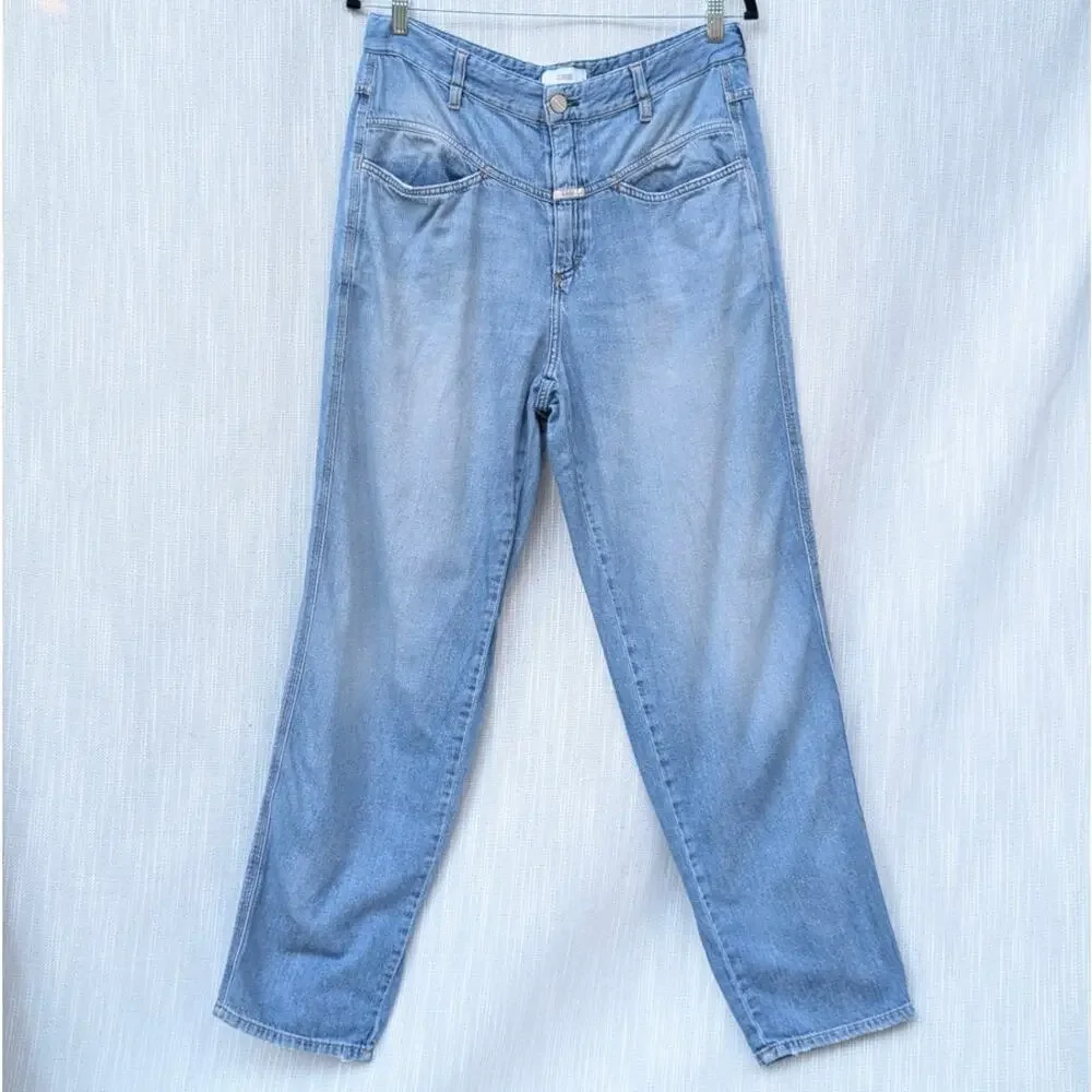 CLOSED Anni Blue Denim High Rise Tapered Leg Ankle Jeans, size 28
